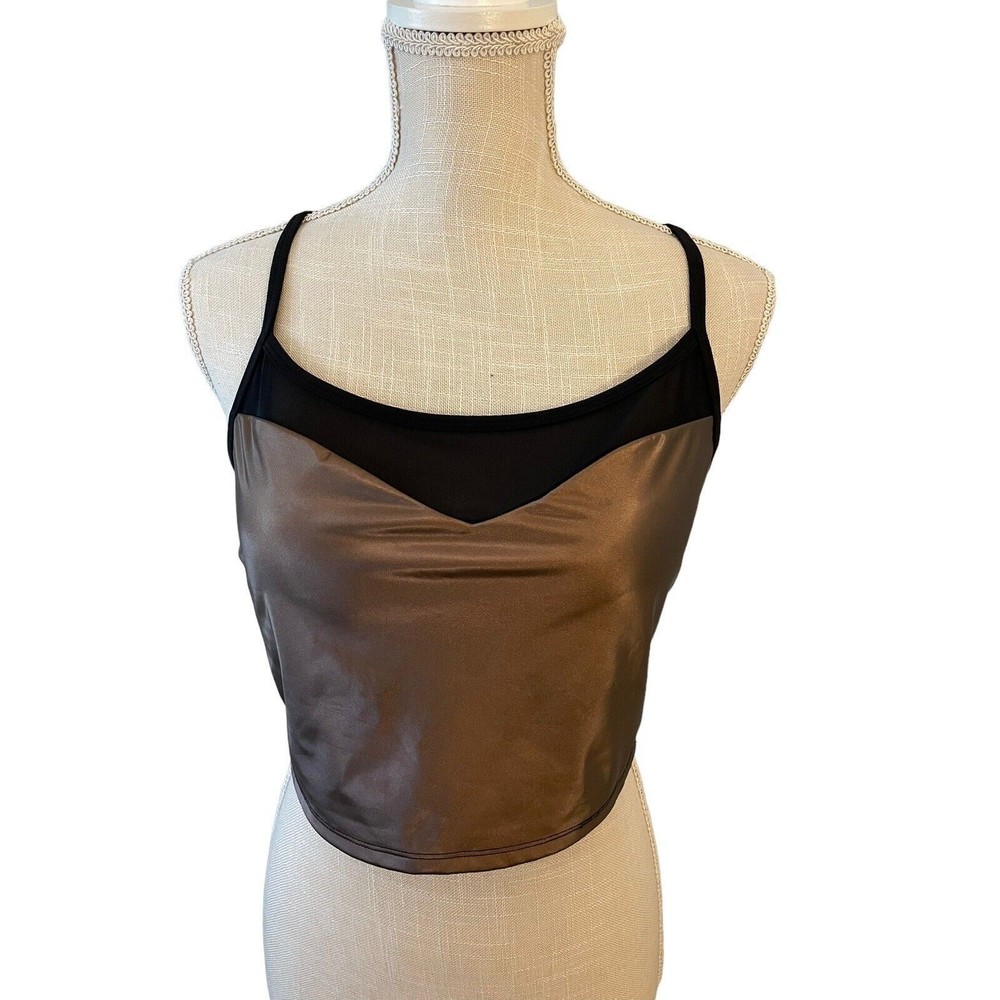 Fabletics Marcela Metallic Midi Sports Bra | Size Medium *